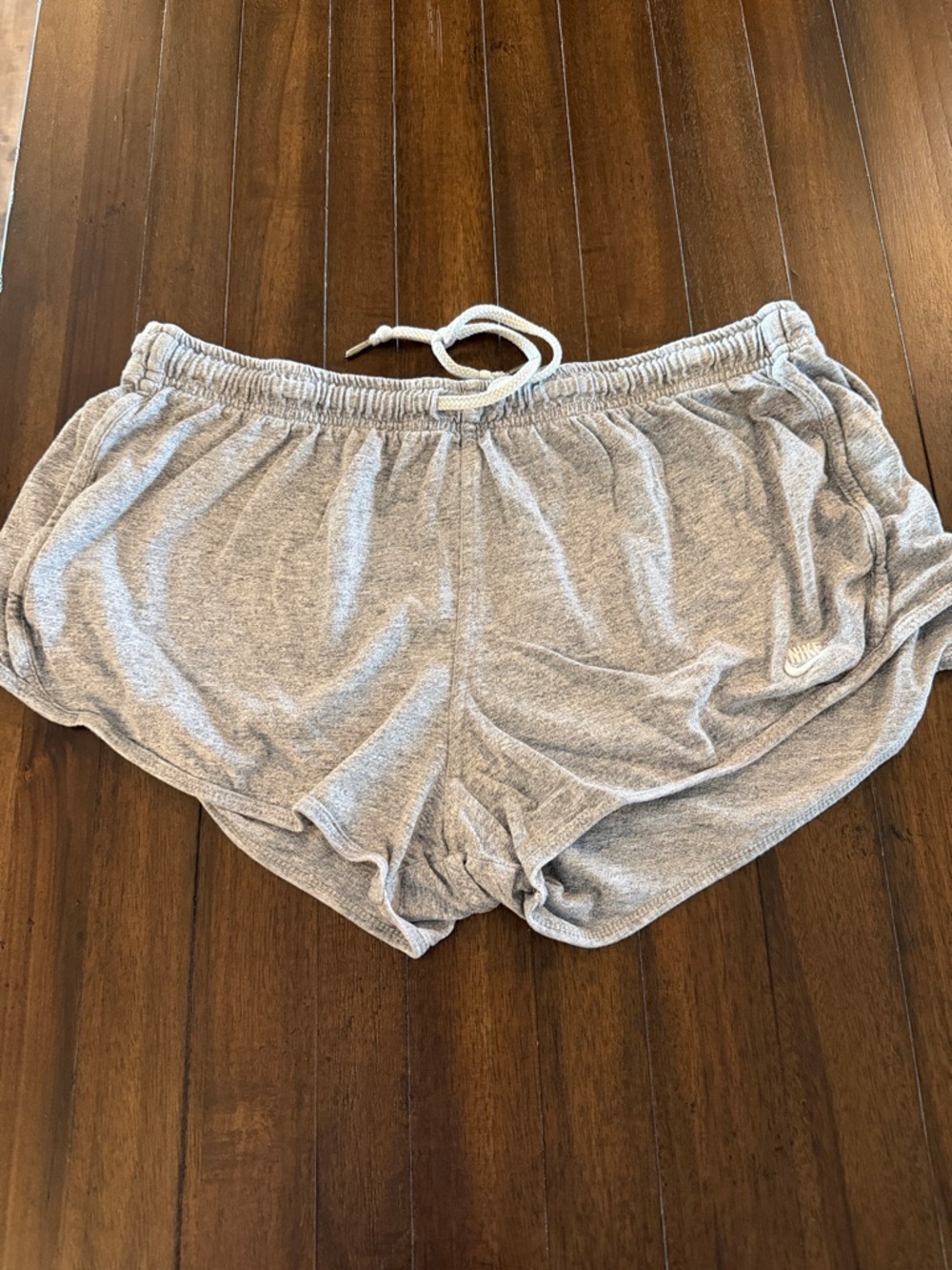 Nike Women's Light Gray Athletic Drawstring Shorts